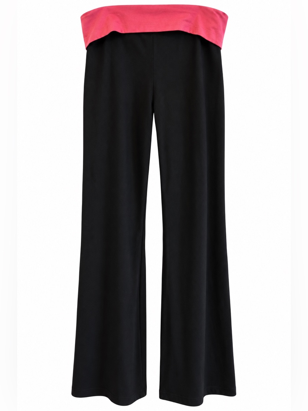Victoria’s Secret Vintage Y2K Foldover Full Length Black Flare Yoga Pants XL